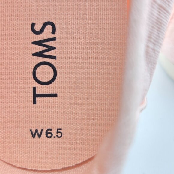 TOMS Women’s Classic Espadrille Flats Sz 6.5 Linen Spanish Villa Bow Crosshatch - Picture 7 of 11